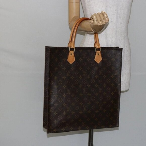 LOUIS VUITTON Monogram Sac Plat Hand Bag M51140 LV Auth 142770 - Picture 1 of 16